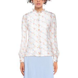 French Floral Silk Blouse Size 4-6/FR 26
